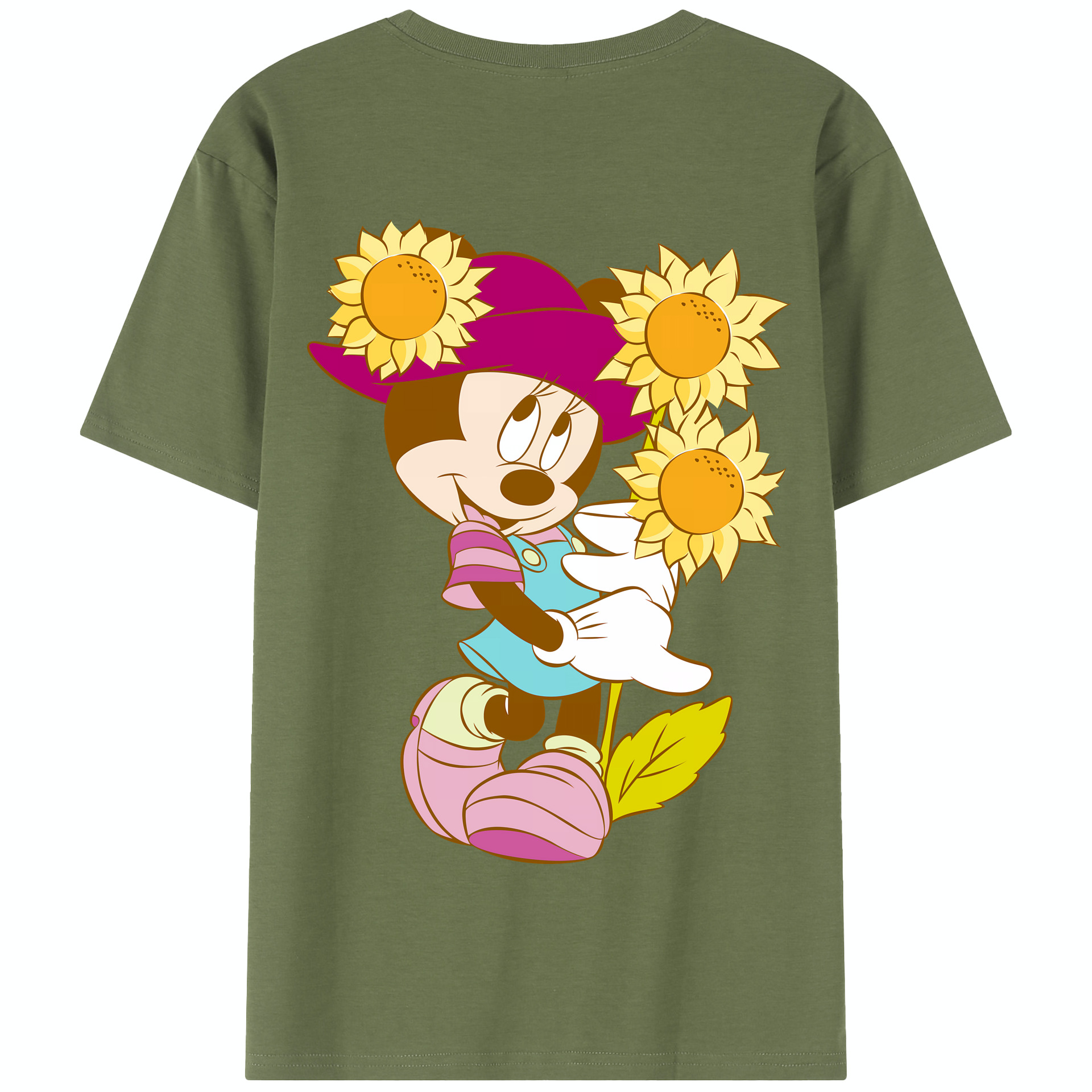 （画像用） ミッキーマウス Mickey Mouse 綿100％半袖Tシャツ（背面プリント）